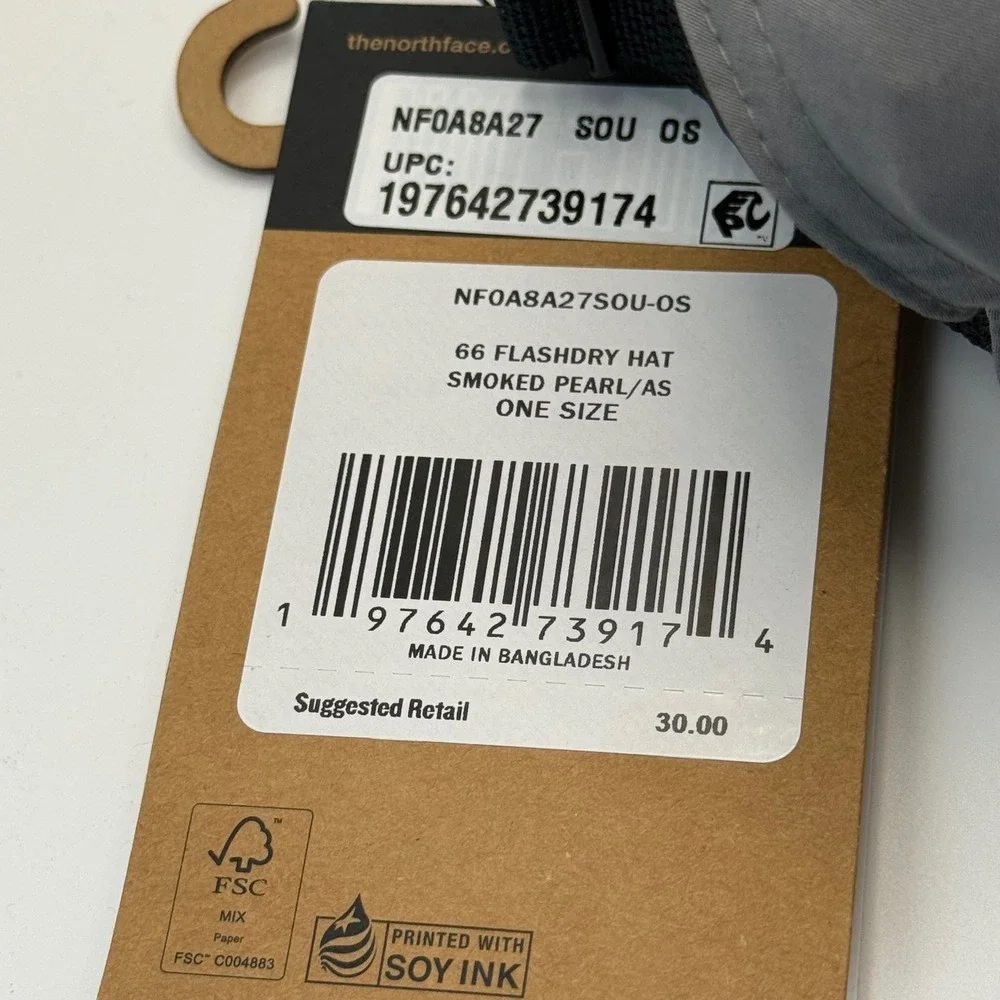 The North Face 66 Flashdry Hat Smoked Pearl‎ Classic Fit One Size Baseball Cap